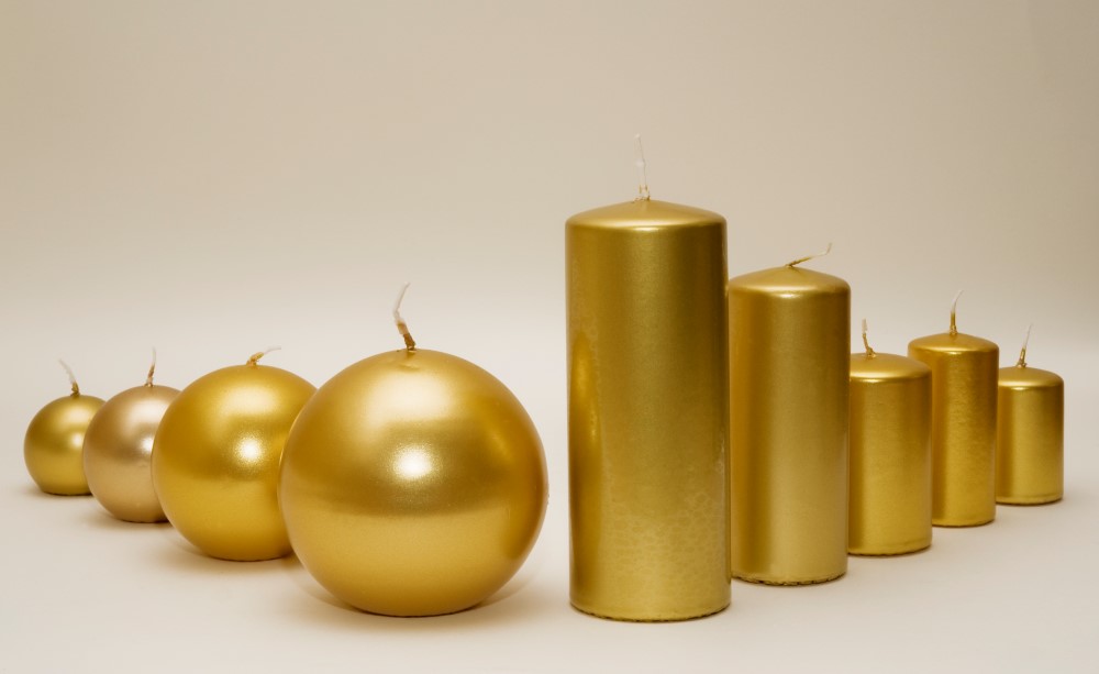 Candele oro e argento – Cereria Marinelli